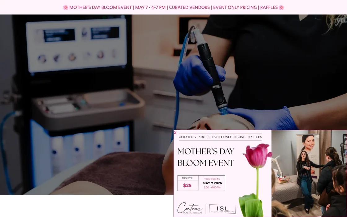 InSkin Laser Aesthetics website desktop